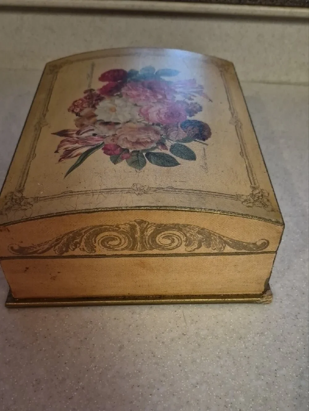 Vintage Botanical Wooden Stationery Box Set • Rose Holosericea